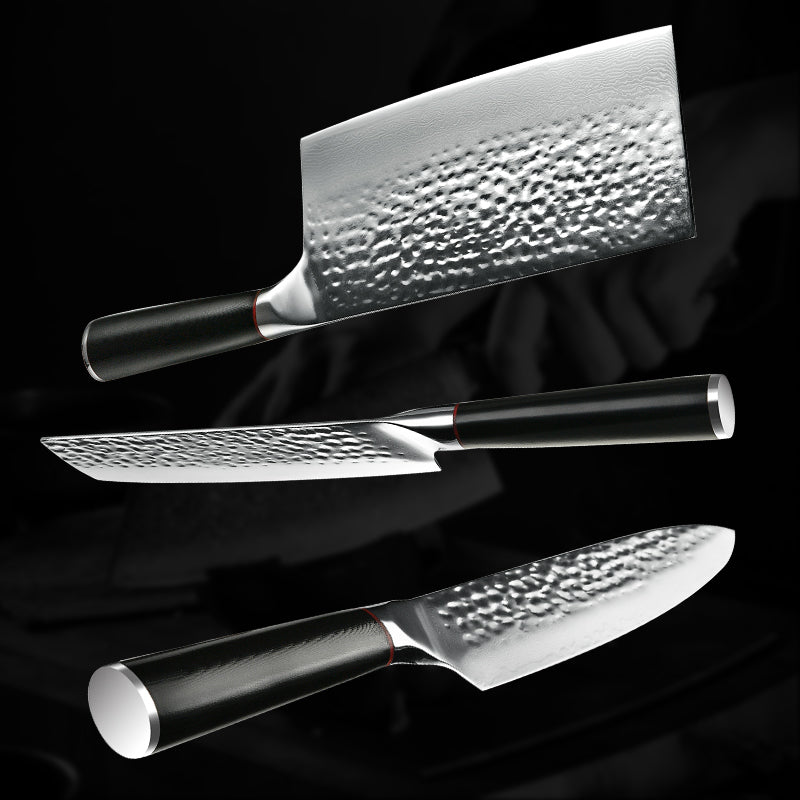 Noir Professional Chef Knife Set with G10 Handle