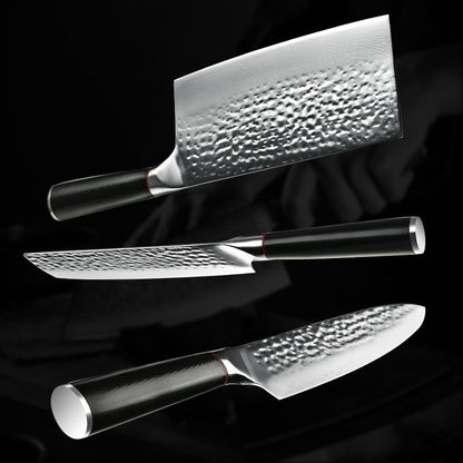 Noir Professional Chef Knife Set with G10 Handle