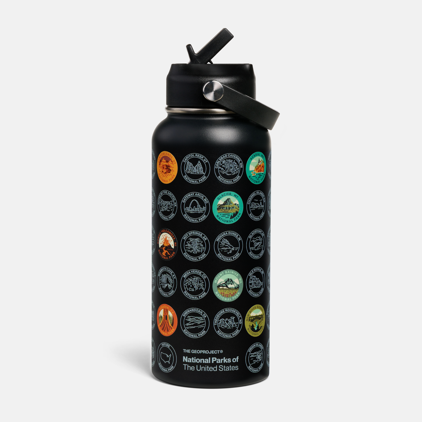 National Park Sticker Bottle | Insulated - Coal