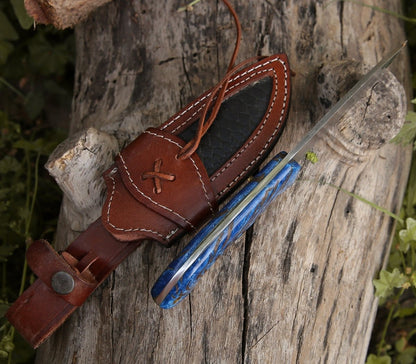 Odin Damascus Steel Knife with Pine Cone Handle