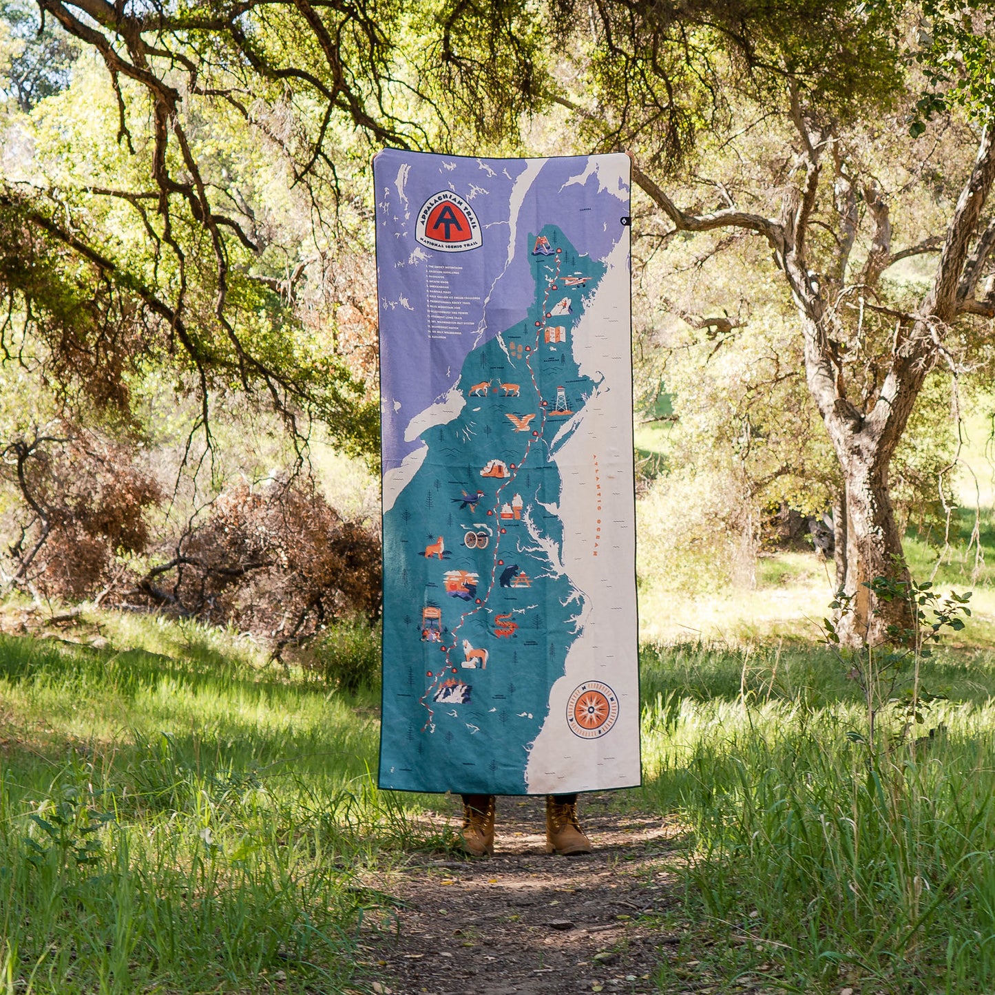 Original Towel: Appalachian Trail Map