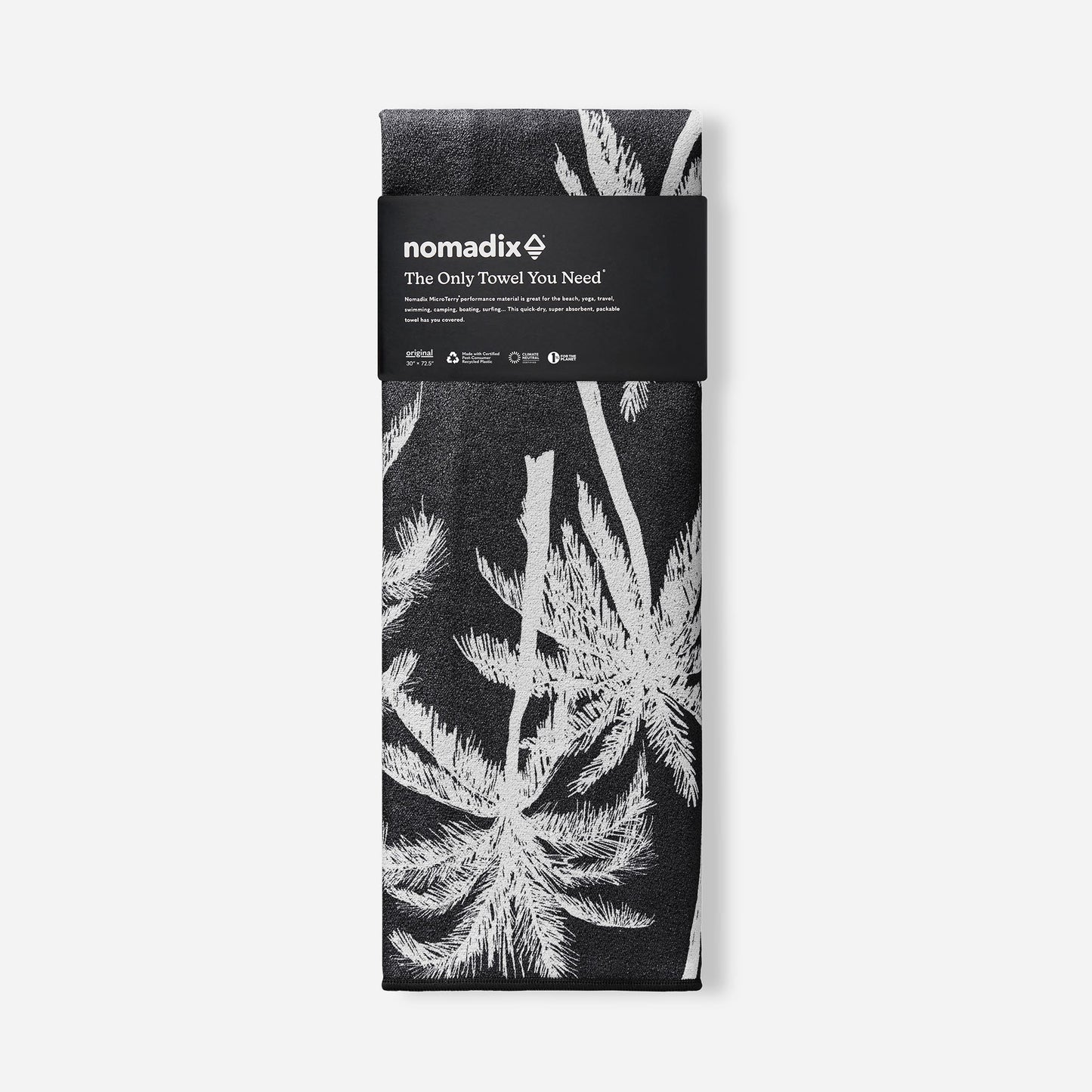 Original Towel: Bunch Palms Black