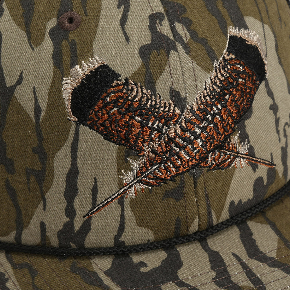 Mossy Oak Bottomland Turkey Feather Meshback Cap