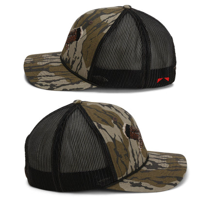 Mossy Oak Bottomland Turkey Feather Meshback Cap