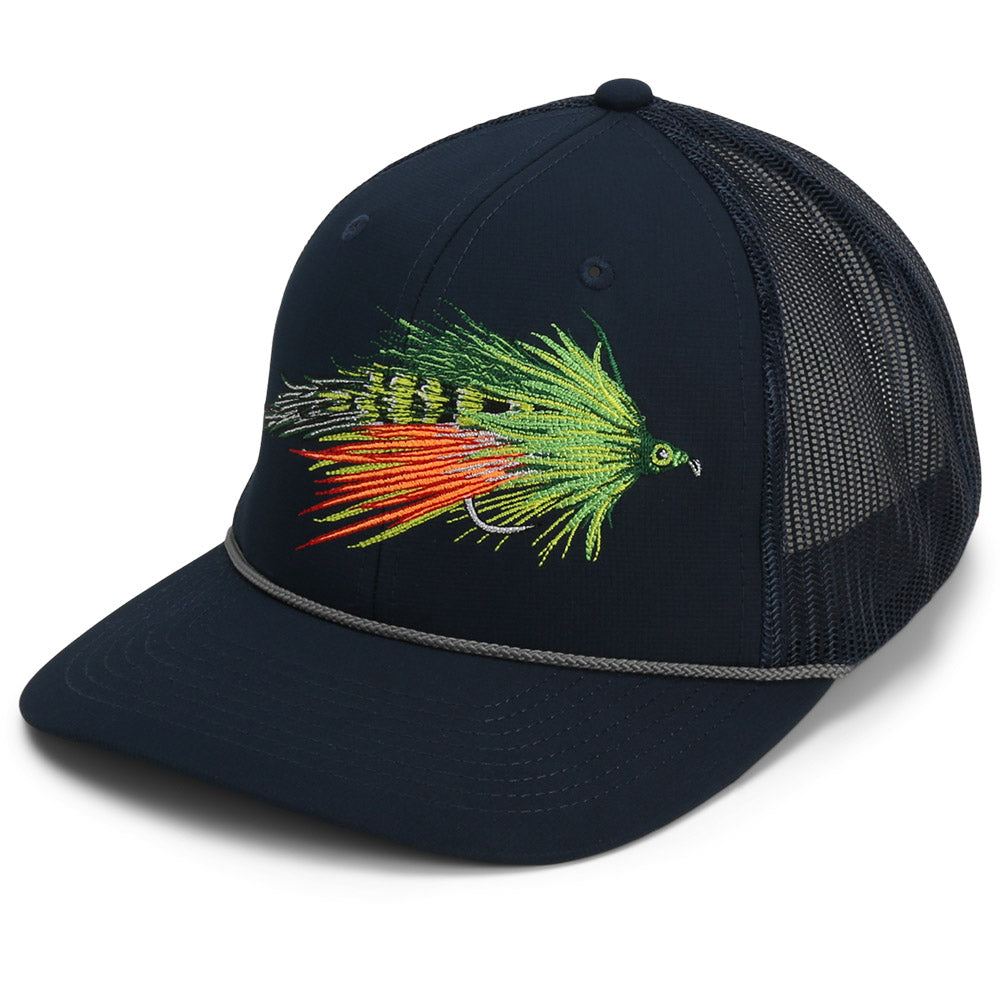 Fire Tiger Streamer Fly Fishing Mesh Back Rope Cap