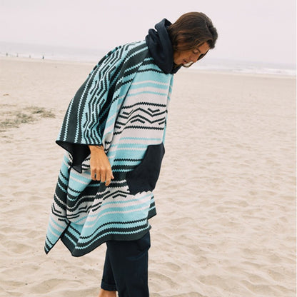 Poncho Towel: Baja Aqua