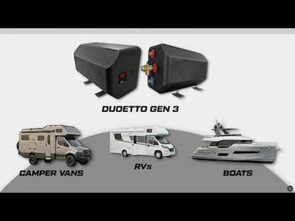 Duoetto Gen 3 Dual 12V/120V Water Heater - Free Remote Control Included