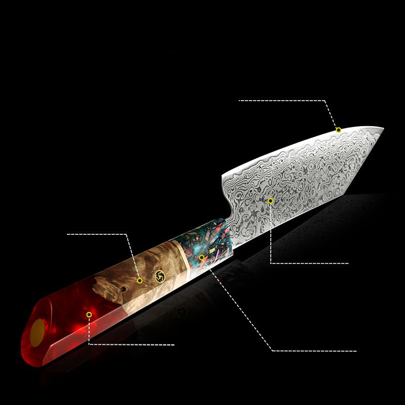 Pristine VG10 Chef Knife 10.5" with Exotic Olive Wood & Resin Handle