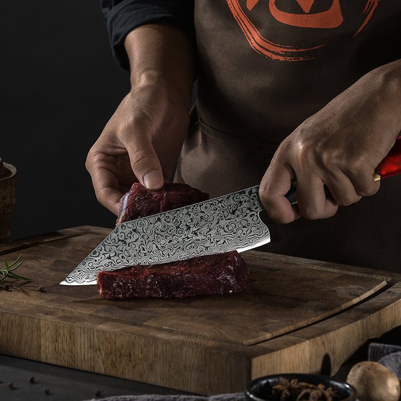 Pristine VG10 Chef Knife 10.5" with Exotic Olive Wood & Resin Handle