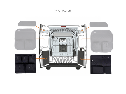 Ram Promaster Lower Rear Door Storage Panels (Pair)