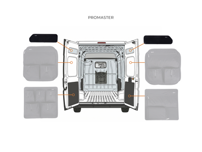 Ram Promaster Upper Rear Door Storage Panels (Pair)