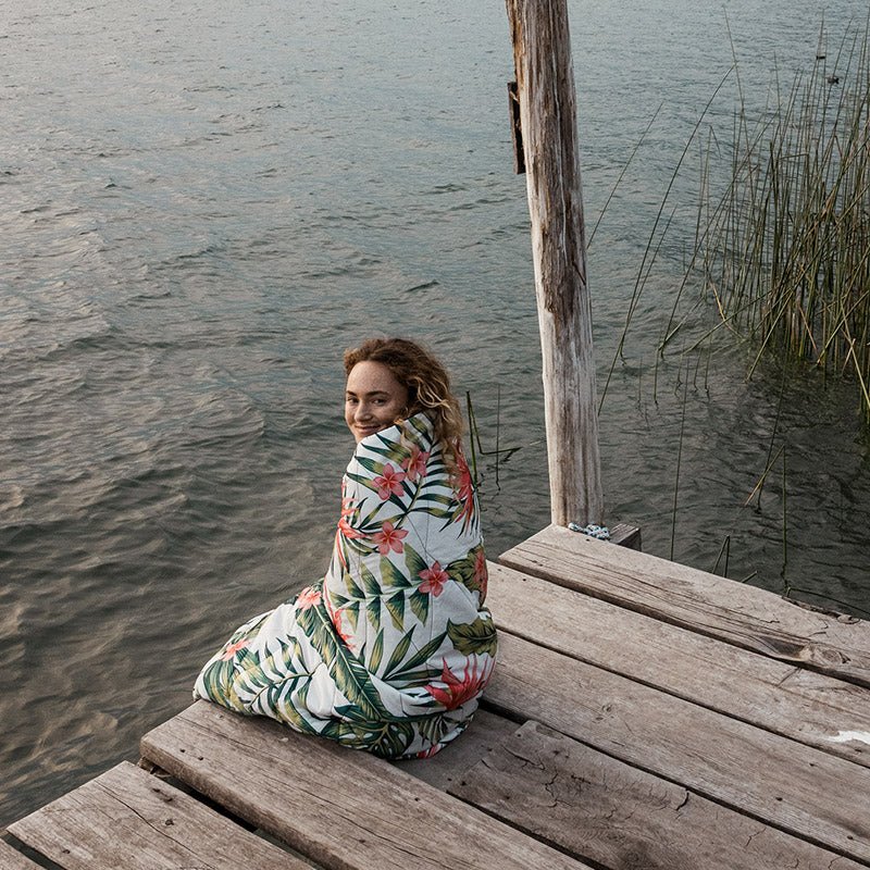 Puffer Blanket: Palms Pink