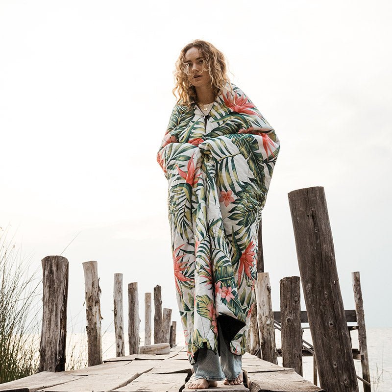 Puffer Blanket: Palms Pink