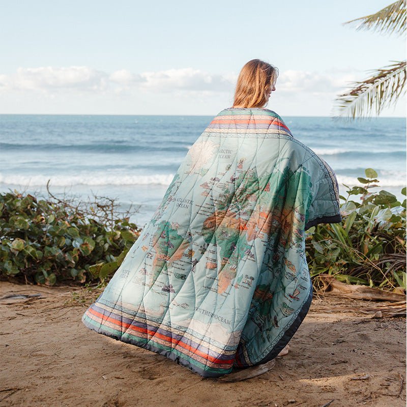 Puffer Blanket: World Map
