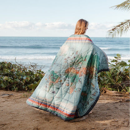 Puffer Blanket: World Map