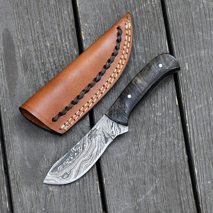 Pulse Skinner Knife with Ram Horn Handle