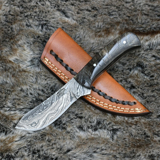Pulse Skinner Knife with Ram Horn Handle