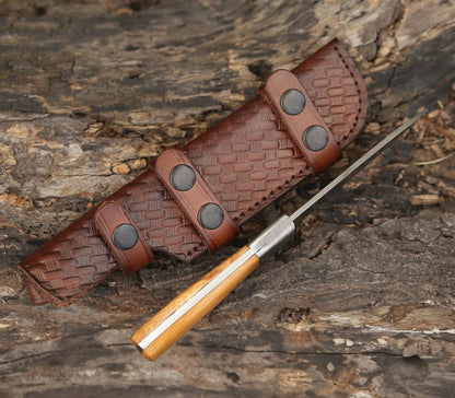 Quantum Camp Knife with Olive Wood Handle
