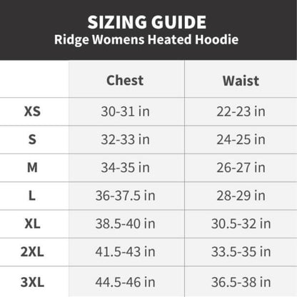 Ridge Womens Heated Hoodie