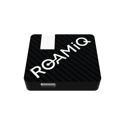 ROAMiQ VELIT module in its black carbon-pattern case