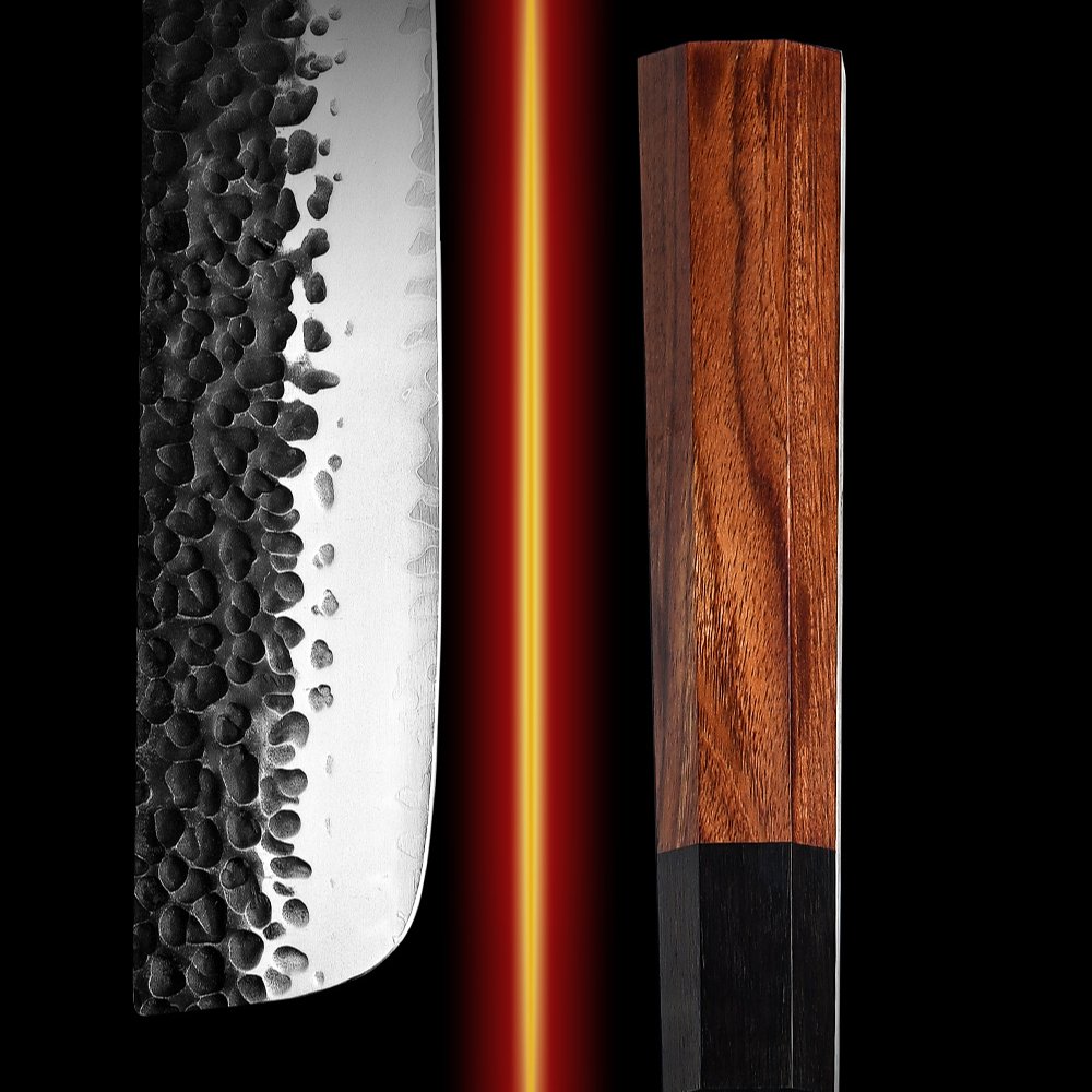 Ryujin™ 7.0" Nakiri Knife with Rosewood & Ebony Wood Handle