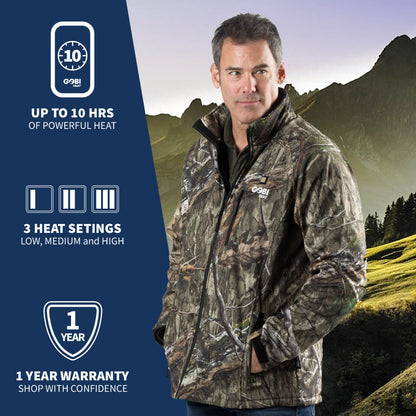 Sahara Heated Hunting Jacket - Mossy Oak Camo