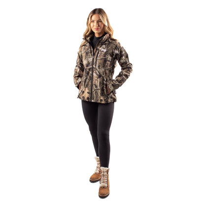 Sahara Women's Heated Hunting Jacket - Mossy Oak Camo