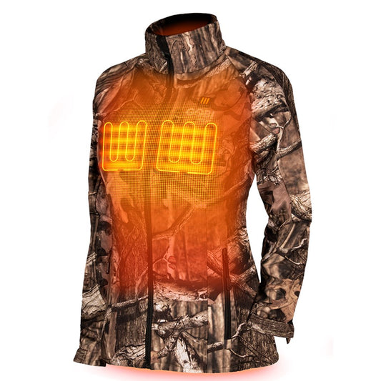 Sahara Women's Heated Hunting Jacket - Mossy Oak Camo