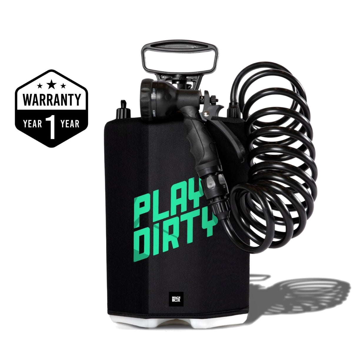 BeachBox Portable Shower Tank - 'Play Dirty' / Black
