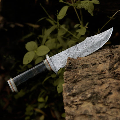 Soul Sniper Bowie Knife with Mother of Pearl & Stacked Leather Handle