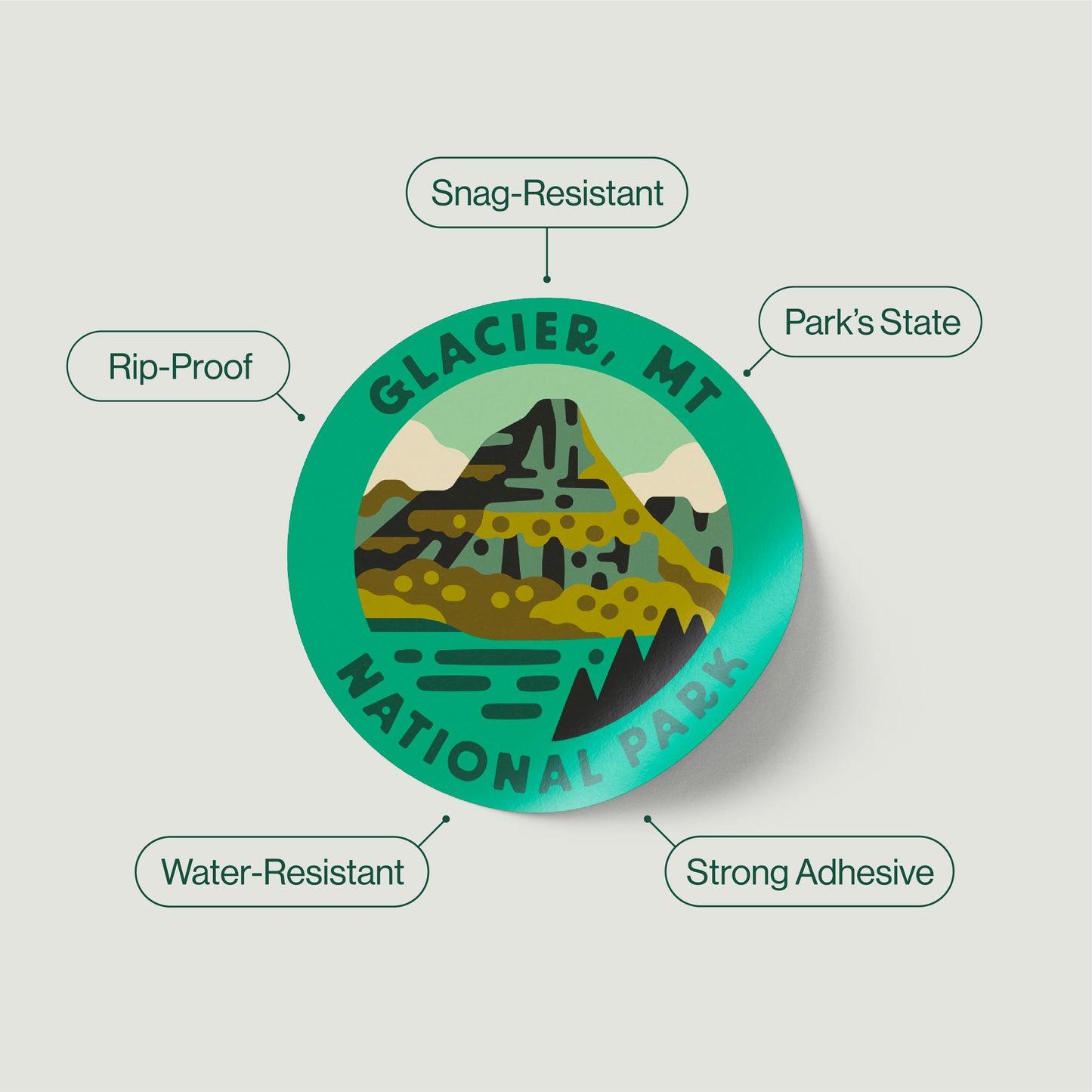 National Park Sticker Bottle | Insulated - Coal