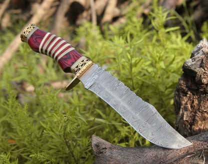 Stream Bowie Knife with Pakkawood & Bone Handle