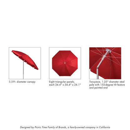 5.5 Ft. Portable Beach Umbrella