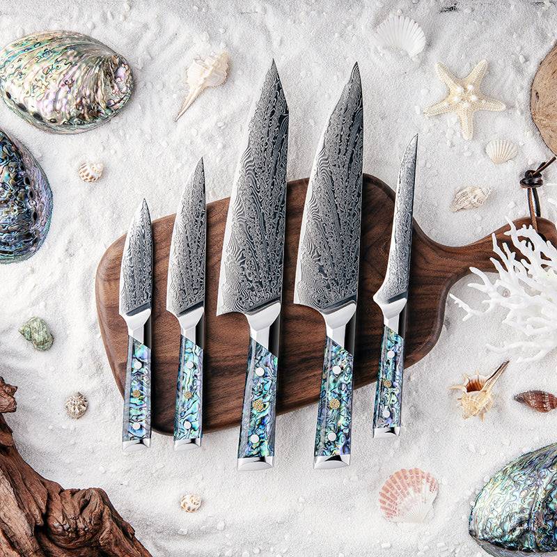Imperial Professional Japanese VG10 Damascus 5- Piece Knife Set