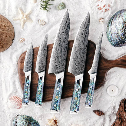 Imperial Professional Japanese VG10 Damascus 5- Piece Knife Set