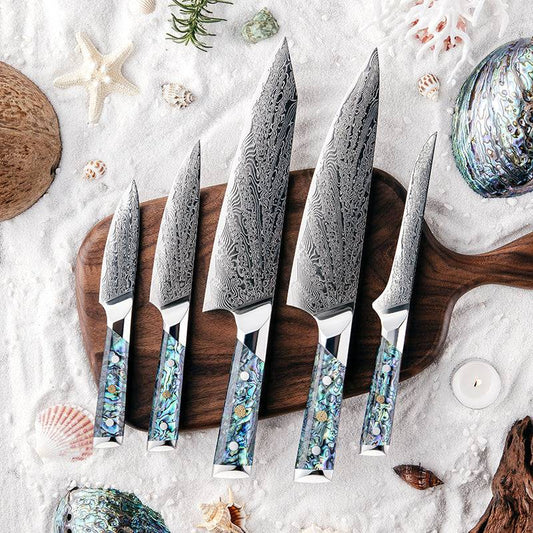 Imperial Professional Japanese VG10 Damascus 5- Piece Knife Set