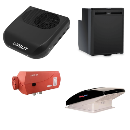 VELIT 2000R MINI + Gas/Diesel Heater + Dometic 80L Fridge/Freezer + MaxxFan Deluxe