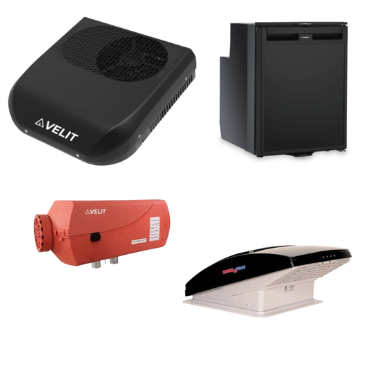 VELIT 2000R MINI + Gas/Diesel Heater + Dometic 80L Fridge/Freezer + MaxxFan Deluxe