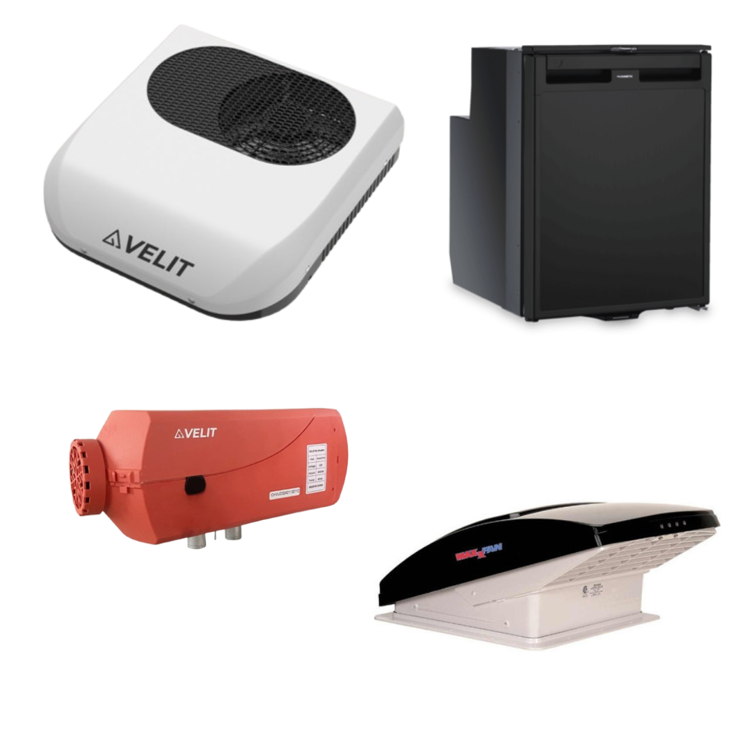 VELIT 2000R MINI + Gas/Diesel Heater + Dometic 80L Fridge/Freezer + MaxxFan Deluxe