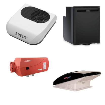 VELIT 2000R MINI + Gas/Diesel Heater + Dometic 80L Fridge/Freezer + MaxxFan Deluxe