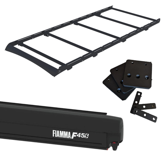 Transit 148" EXT High Roof Rack + Fiamma F45S 11'6"