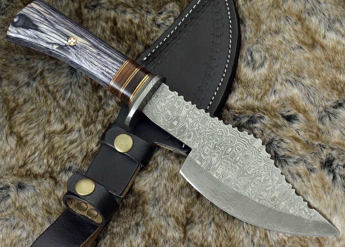 Titan Damascus Axe with Pakkawood Handle