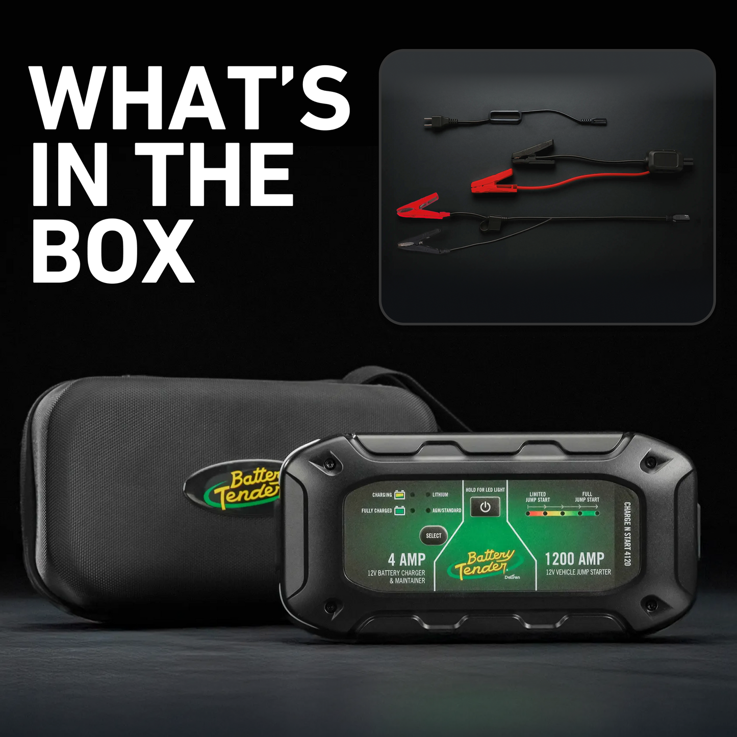 Charge N Start 4120 — 4 Amp Battery Charger & 1200 Amp Jump Starter