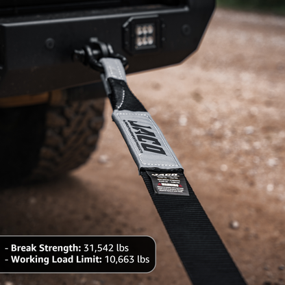 TowPro™ 3" Recovery Tow Strap | Off Road 4x4 Towing Rope (31,542 lbs)