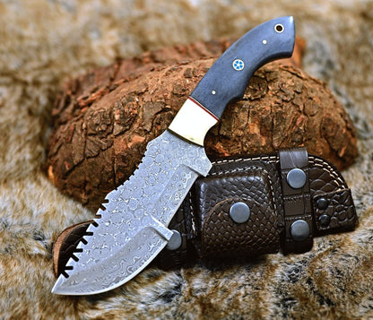 TrailMaster Tracker Knife with Brass & Bone Handle