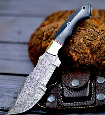 TrailMaster Tracker Knife with Brass & Bone Handle