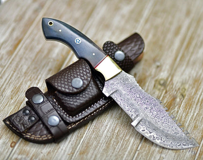 TrailMaster Tracker Knife with Brass & Bone Handle