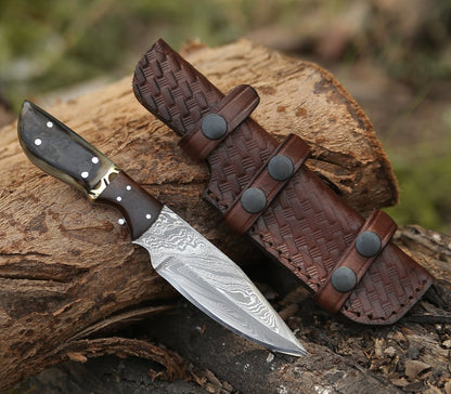Trailseeker Every Day Carry Knife with Ram Horn & Rosewood Handle