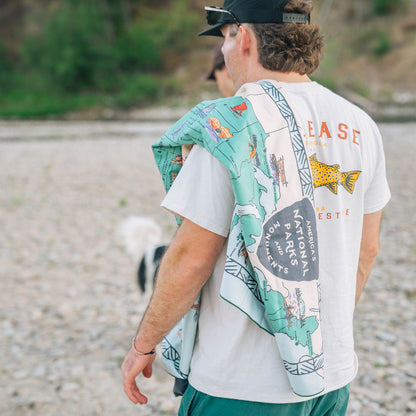 Ultralight Towel: National Parks and Monuments Map