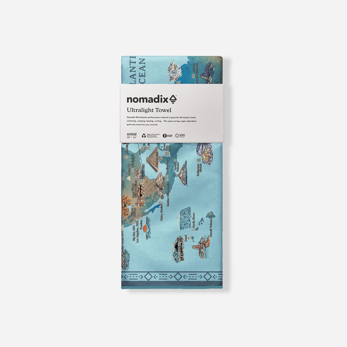 Ultralight Towel: World Map